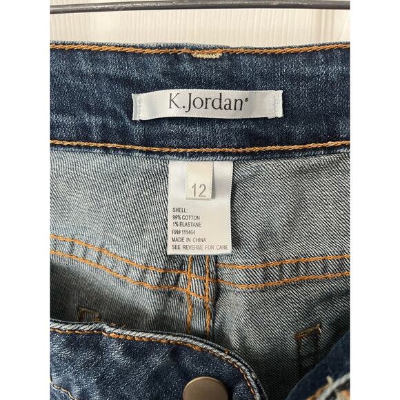 K.Jordan Cut Off Jean Short Shorts With Rips Tears Size 12 - Picture 4 of 7